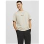 T-shirt à manches courtes homme Jack & Jones JORVESTERBRO TEE SS 12240121 Beige