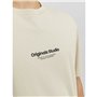 T-shirt à manches courtes homme Jack & Jones JORVESTERBRO TEE SS 12240121 Beige