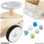 Mamabrum Voiture en Bois à Monter - Porteur Éducatif avec Blocs de Formes, Siège Confortable - Jouet d'apprentissage 2+ Ans - De