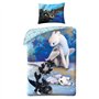 Euromat Dragons Parure de lit FURIE Eclair et Nocturne Housse De Couette How to Train Your Dragon HTTD-6050BL Bleu Blanc Noir 14