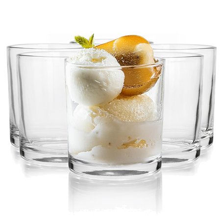 Glasmark KROSNO 1992 Lot De 6 Coupes À Glace En Verre Transparent Coupes À Dessert Élégantes 160 ml