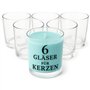 Glasmark KROSNO 1992 Lot De 6 Pots en Verre Transparent pour Fabrication de Bougies Bricolage 500 ML