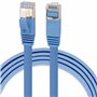 Retoo Cat 7 Câble Ethernet 5m, Snowkids Haute Vitesse Réseau 1Gbit/s Plat Nylon Patch Câble STP LAN Câble Ethernet RJ45 Compatib