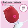 Vibromasseur 6.6cm ⌀5.9cm Stimulateur Clitoridien à Succion 10 Modes vibro Rose Silicone Sex Toýs Femme Suceurs de Clitoris Sex