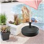 Base de parasol polyethylene 10 kg 39 x 39 x 13 cm en chocolat