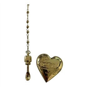 LDR Lana Rey Collier avec pendentif en forme de cœur serpent et cuillère 50 cm Plaqué or