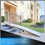WORHAN Rampe de 2.44m Alu Pliable Valise Aluminium pour Fauteuil Roulant Chargement Scooter Plate-Forme Neuf R8