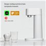 Mysoda Woody – Machine à eau pétillante en composite de bois, avec bouteille PET Quick-Lock sans BPA et cylindre CO2 - Blanc