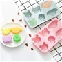6 cavités Forêt Animal Séries Silicone Moluds pour Faire des gateaux
