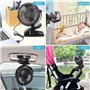 Telgoner Mini Ventilateur USB, Ventilateur portable silencieux avec batterie rechargeable, 3 vitesses, 360 vitesses rotatives po