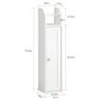 SoBuy® FRG135-W Support Papier Toilette Armoire Porte-Papier Toilette Porte Brosse WC Meuble de Salle de Bain sur Pied en Bois -