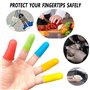 CKANDAY 15 Pack de Capsules de Doigt en Silicone pour Pistolet à Colle Chaude, 5 Couleurs Protecteurs de Protection Contre Les D