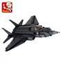 Sluban- M38-B0510 - Avion de Combat Lightning II, Noir, Petit