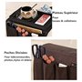 QCHOMEE Organisateur de Canape Support Accoudoir Canapé Plateau Sac de Rangement Stockage Suspendu Accoudoir à Poches Organisate