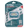 TOTAL - Lampe frontale - Avec lumière LED de 200 lumens - Protection IPX4 étanche - Comprend 3 piles AAA - Distance maximale de