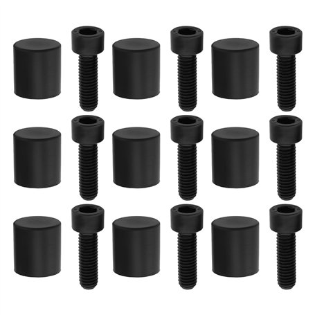 Be In Your Mind 30x Vis à Six Pans Creux M6 avec Capuchon en Silicone pour Assemblage de Meubles de Voiture Et de Jouets 10 X 20