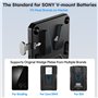 SIRUI V-Lock Base Station and Wedge Kit, Universal V Mount Battery Plate with Dual 15mm Rod Clamp for Camera Power Supply, Quick