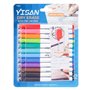 YISAN Feutre Tableau Blanc Effacable, Magnetique Feutre Effaçable à Sec et à Pointe Fine,0.7mm Ultra Fine Pointe, 10+2 Couleurs,