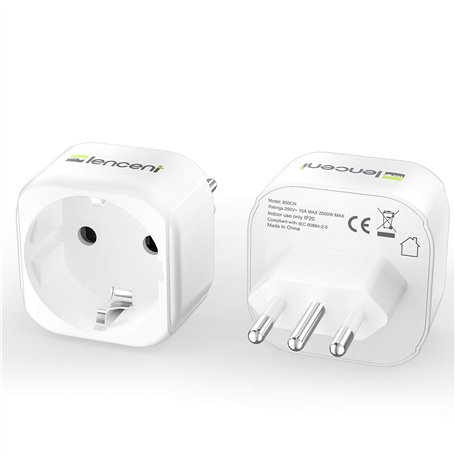 LENCENT 2X Adaptateur de Voyage France vers Italie