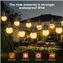 sylvwin G40 Guirlande Lumineuse Exterieure,15M 25 LED 8 Modes Solaire Guirlande Jardin,Guirlande Guinguette Extérieure pour le J