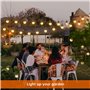 sylvwin G40 Guirlande Lumineuse Exterieure,15M 25 LED 8 Modes Solaire Guirlande Jardin,Guirlande Guinguette Extérieure pour le J