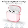 coque de protection en TPU souple transparent antichoc avec porte-clés pour Airpods 4 [