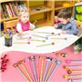 DERAYEE Crayon Enfant de Dessin Animé avec Gomme,24PCS Crayon Papier Enfant, Petit Cadeau Anniversaire Enfants pour l'École et l