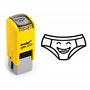 Tampon slip rigolo | 11mm | Cachet encreur culotte avec sourire | Humour | Funny underpants ink stamp