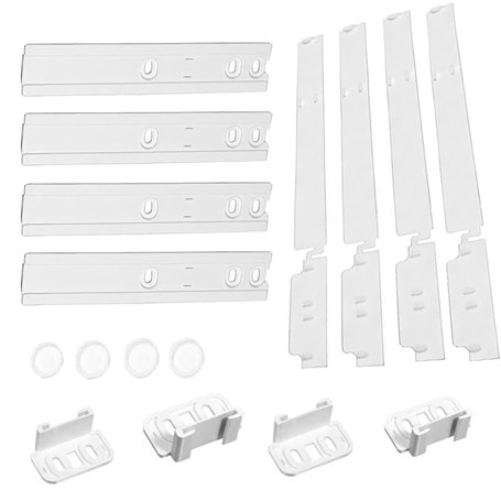 GC GLOBALCOMMERCE Kit de 4 Guides Porte réfrigérateur à encastrer