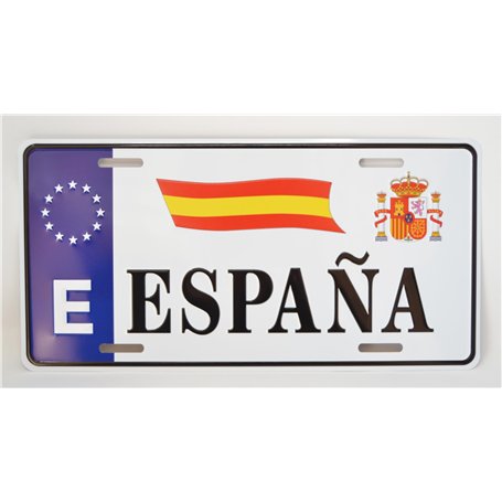 Plaque d'immatriculation espagnole décorative