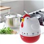 GUMEI Minuteur de cuisine mécanique en forme de poule avec alarme et rappel