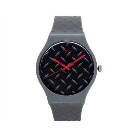 Swatch Hommes Analogique Quartz Montre avec Bracelet en Silicone SUOM102