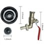 Adaptateur de réservoir IBC IBC - Adaptateur de vidange pour réservoir d'eau - Raccord de Robinet S60X6 sur Laiton - Robinet de 