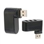 Répartiteur de Ports USB, 3 Ports USB 2.0 Expander Splitter Station d'accueil 180 Degrés Rotatif Hub D'extension USB Hub pour Wi