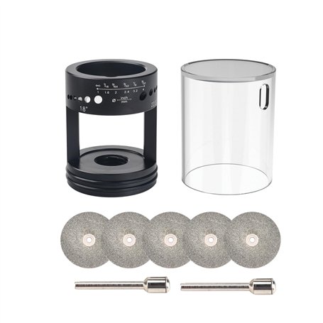 3mirrors ALUMINUM Aiguiseur d'électrodes en tungstène Tête de meulage TIG Outil de soudage 24 guides avec boîtier à poussière