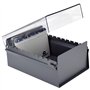 Acrimet Boîte à Fiches Organisateur 4'' x 6’', Base en Métal Robuste (Index AZ et un Séparateur Plastique Inclus) (Base Grid ave