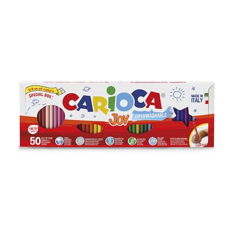 Carioca Marqueurs Joy demi-mètre colorés pour enfants avec pointe fine