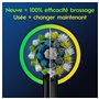 Oral-B Pro Cross Action Noire Brossettes pour Brosse à dents électriques, Pack De 8 Unités