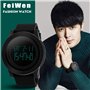 FeiWen Grand Cadran Digital Sport Montres Bracelet de Mixte 50M Étanche Plastique de la Lunette et Caoutchouc Ruban Outdoor Mult