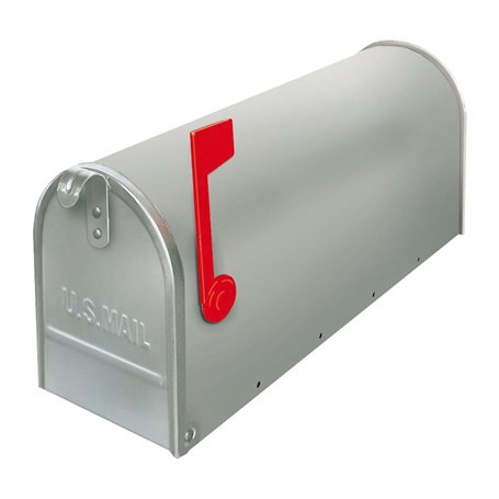 ALUBOX Boîte Aux Lettres Américaine 22X17X48 cm Boîte Postale en Tôle Galvanisée Boîte Postale Extérieure Format Magazine avec D