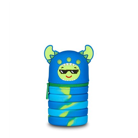 Mitama Porte-Stylo Scolaire Extensible pour Enfants - Trousse Multicolore Monster Boy - Ouverture avec Fermeture éclair