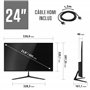 Moniteur Atlantis 24 pouces, écran 24" IPS 75Hz, Full HD 1920x1080, VGA HDMI DP, MULTIMEDIAL, FreeSync, sortie audio/casque, inc