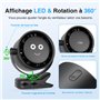 Ventilateur Portable - 4000mAh Mini Ventilateur de Table Silencieux avec Clip|Crochet,USB Rechargeable,5 Vitesses,Rotation 360°,