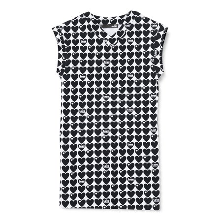 Love Moschino Robe Confortable à col en V à Manches Courtes