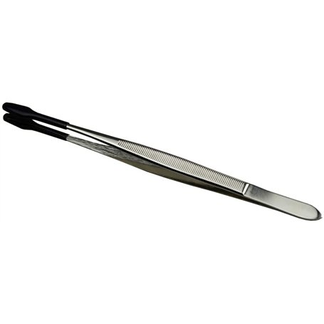 OUTLETISSIMO Pinces en acier avec pointes rondes antidérapantes pour collecte timbres pièces pièces et petits objets délicats