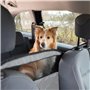 Avilia Filet de séparation de Voiture pour Chiens – Barrière pour Chiens avec 3 Poches, en Polyester, 60 x 70 cm