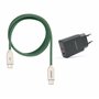 USB-A + USB-C 20W Charger with Type-C Cable 1m | Fast Charge 3A | Soft Silicone | CE Certified | Safe & Compatible with iPhone,
