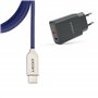 USB-A + USB-C 20W Charger with Type-C Cable 1m | Fast Charge 3A | Soft Silicone | CE Certified | Safe & Compatible with iPhone,