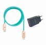 USB-A + USB-C 20W Charger with Type-C Cable 1m | Fast Charge 3A | Soft Silicone | CE Certified | Safe & Compatible with iPhone