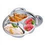 Assiette en Acier Inoxydable, Assiette à Compartiments en Forme de Panda Plateau Repas 3 Compartiments pour Camping, Repas des E